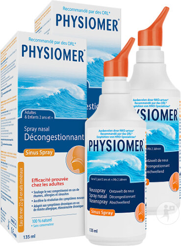 Physiomer Sinus Spray Nasal Décongestionnant Pack 2x135ml