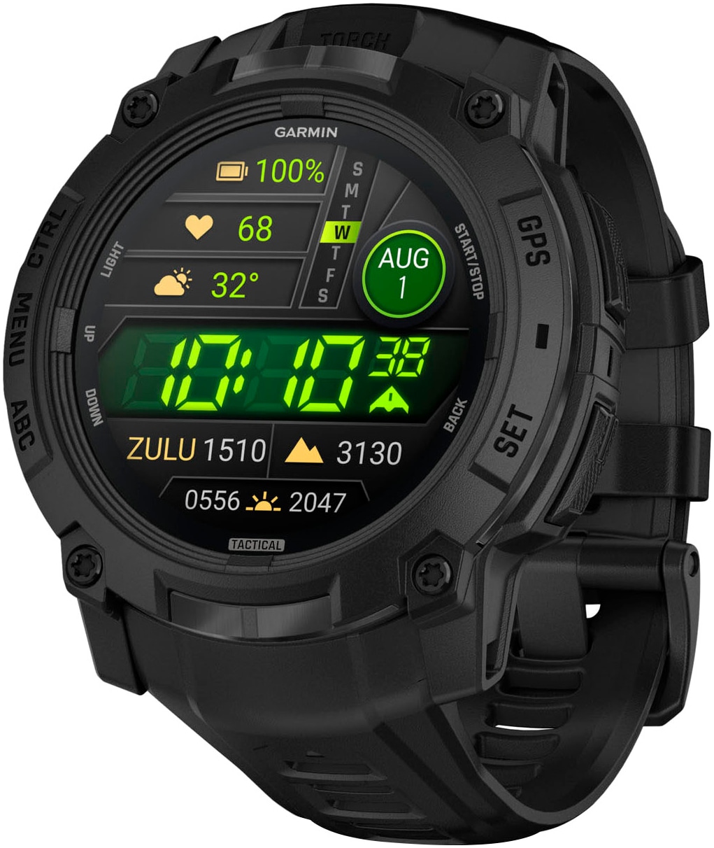 Garmin Smartwatch »Instinct 3 AMOLED 50 mm Tactical Edition« (3,3 cm / 1,3 ″)