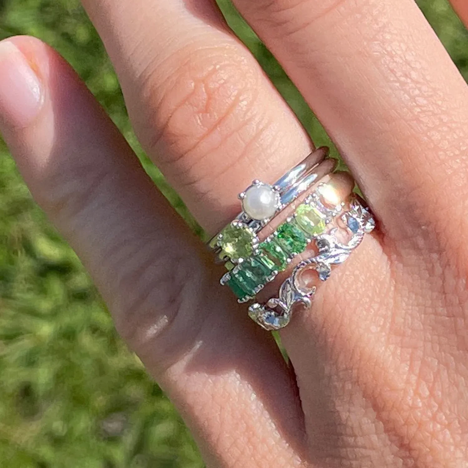 Mads Z Poetry Solitaire Peridot Ring Sølv 2146053