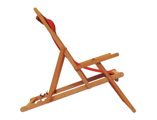 VIDAXL - Chilienne Chaises de plage pliables lot de 2 rouge tissu