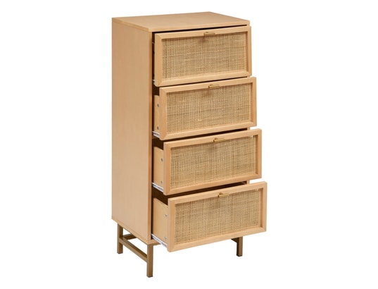 PEGANE - Chiffonnier avec 4 tiroirs en mdf coloris marron