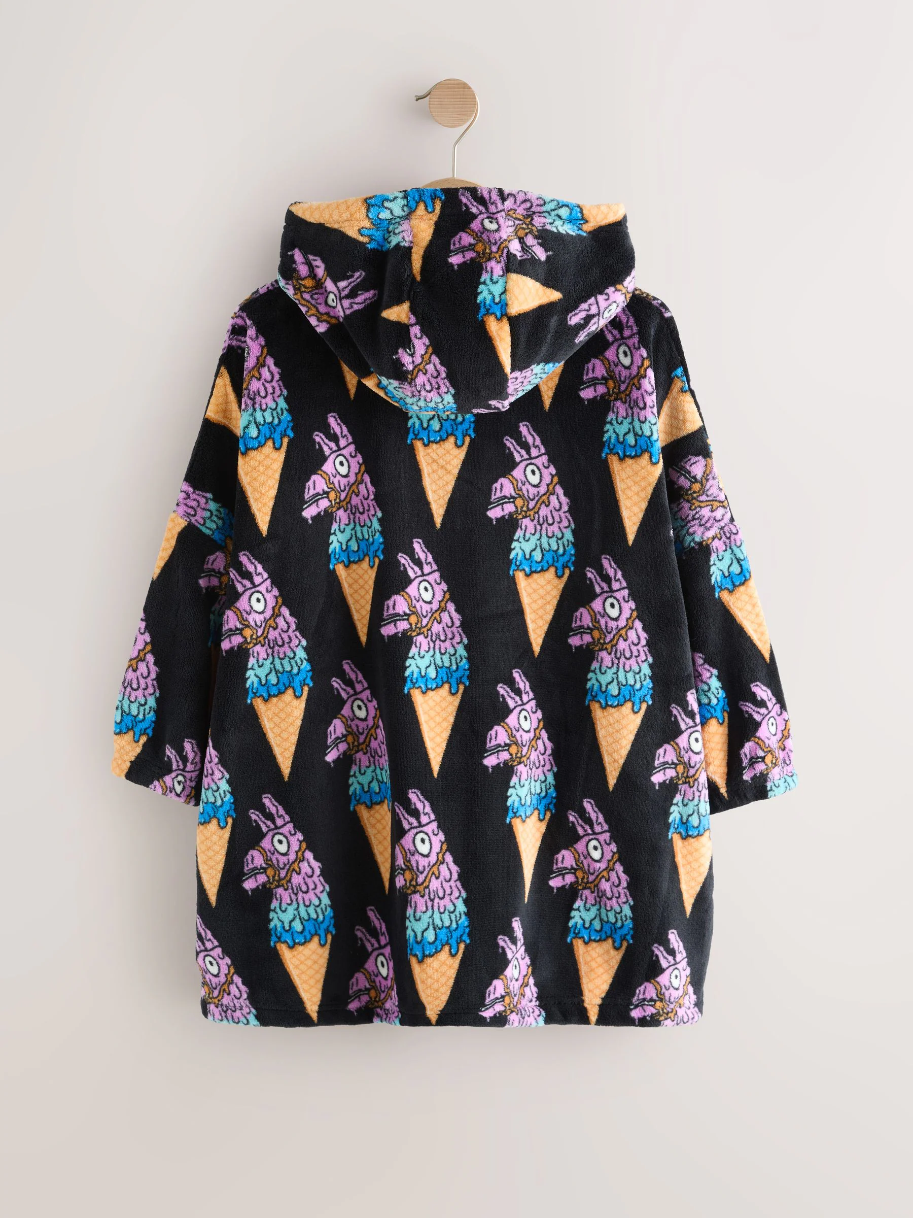 Zwart/blauw Fortnite - Fleece Blanket Hoodie (5-13yrs)