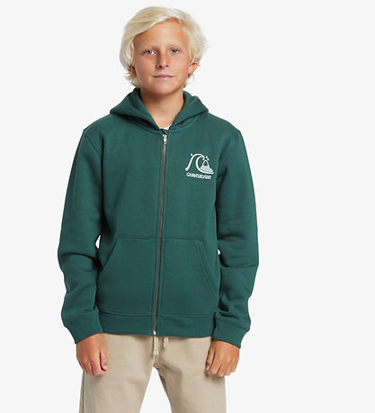 QuikSølver Cardigan - Graphic - Mørke Grøn m. Lyse Grøn