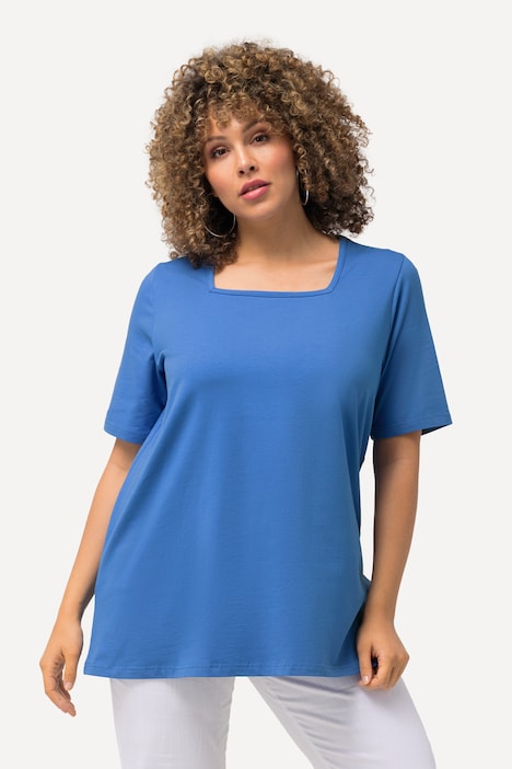 T-Shirt, A-Linie, Carree-Ausschnitt, Halbarm