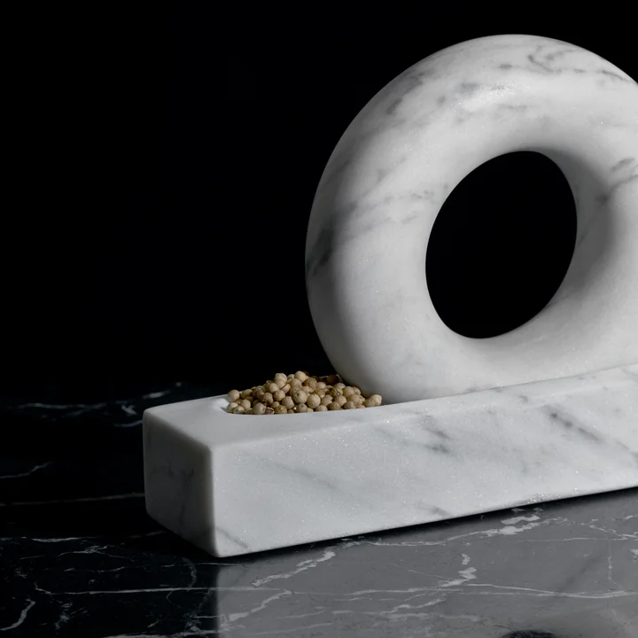 Design House Stockholm - Tondo Mörser, Marmor weiss