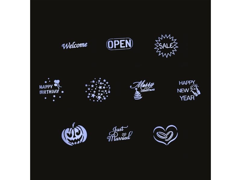 BeamZ Lichteffekt LP10 Logo-Projektor mit Hochleistungs-10-W-LED