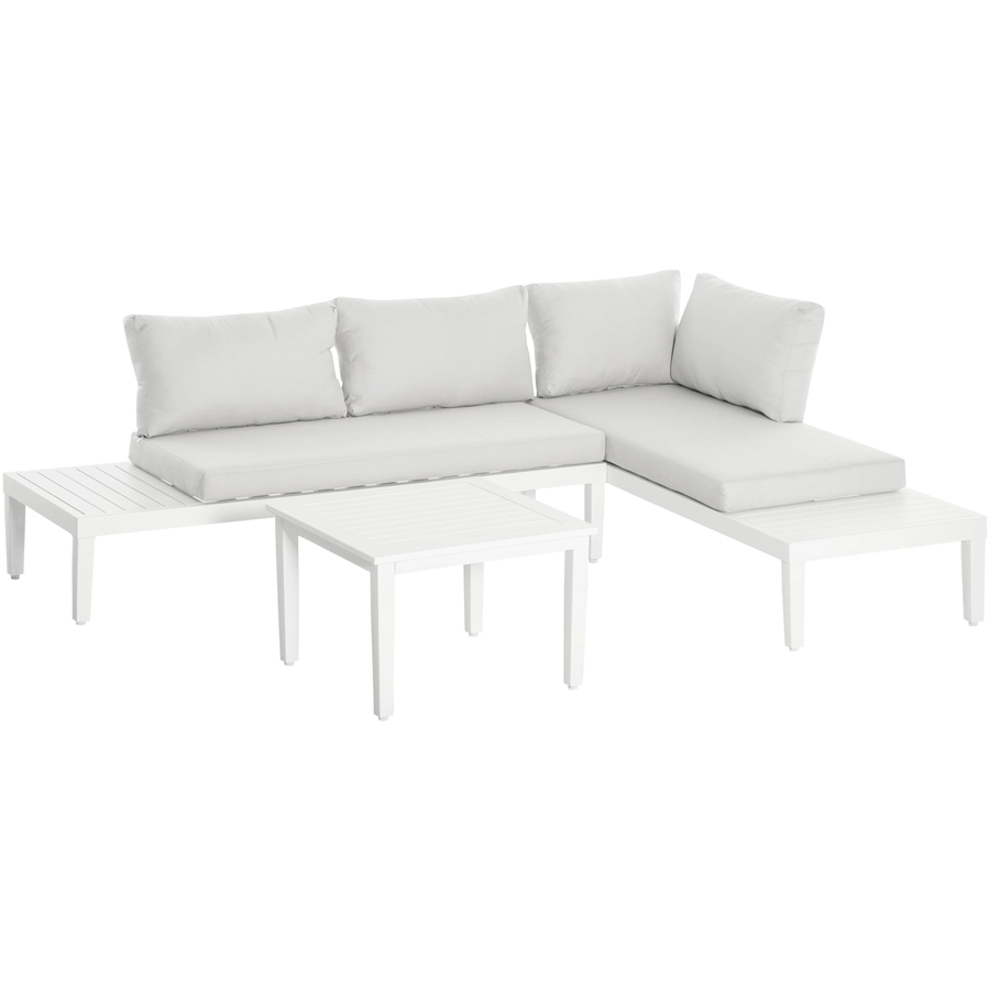 Outsunny Gartenmöbel-Set mit waschbaren Polsterkissen beige