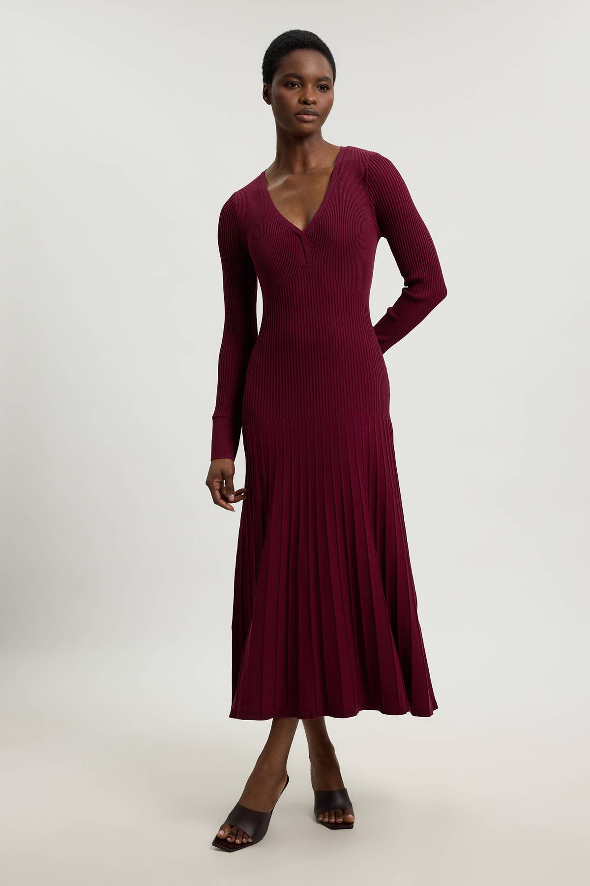 KarenMillen Robe Midi En Maille À Détails De Points Ajourés