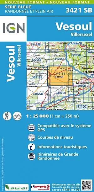 IGN - 3421 SB VESOUL VILLERSEXEL 1 25 000