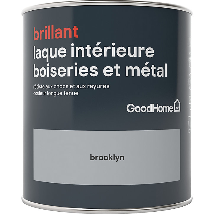 Laque boiseries et métal GoodHome Brooklyn Brillant 0,75L