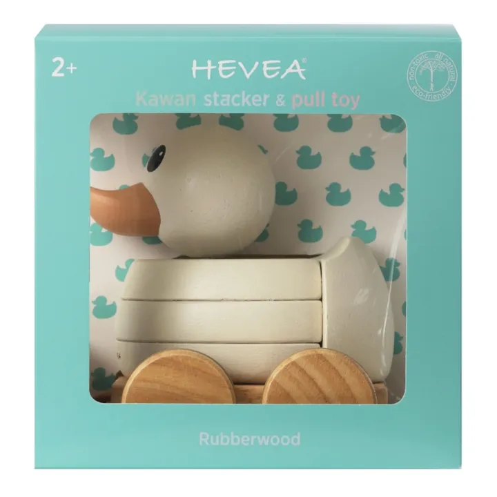 Hevea Canard à tirer en bois | Blanc