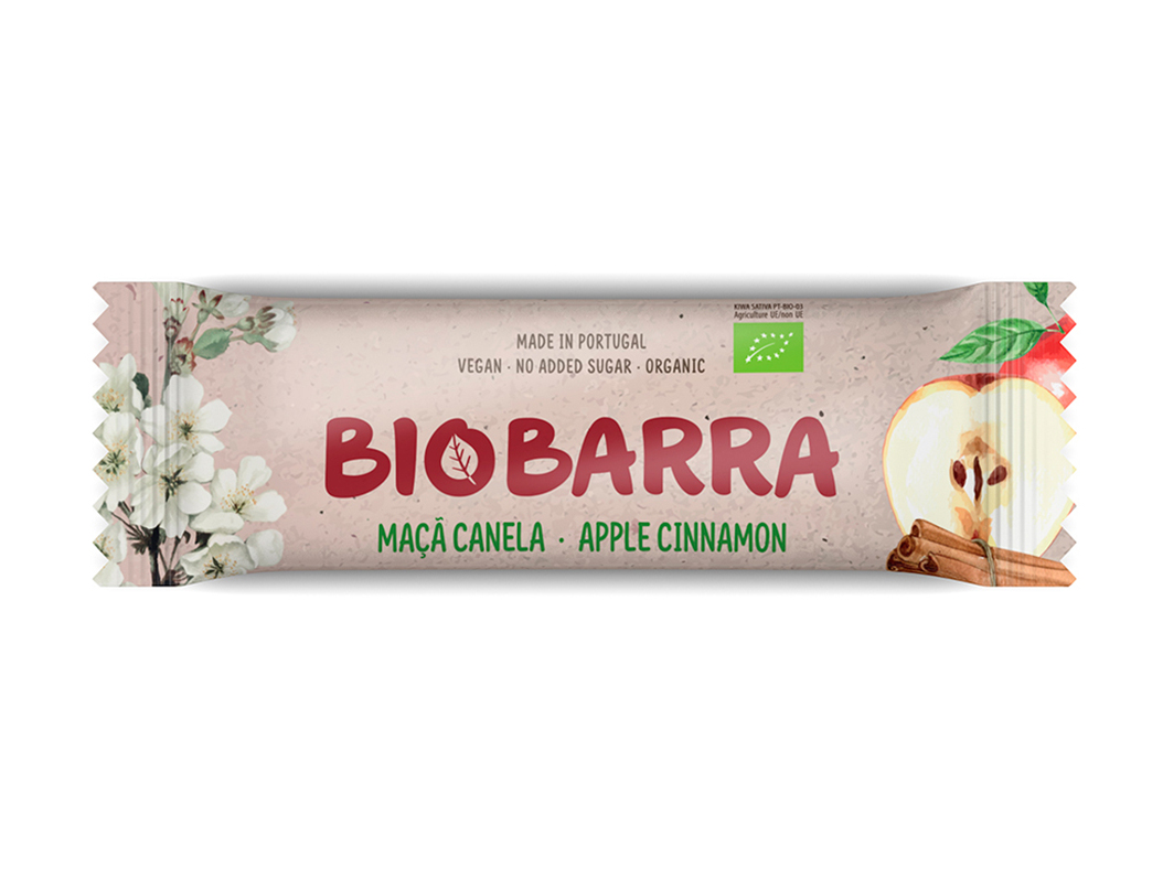 BARRA ENERGÉTICA BIOBARRA SEM GLUTEN MAÇÃ E CANELA 30G