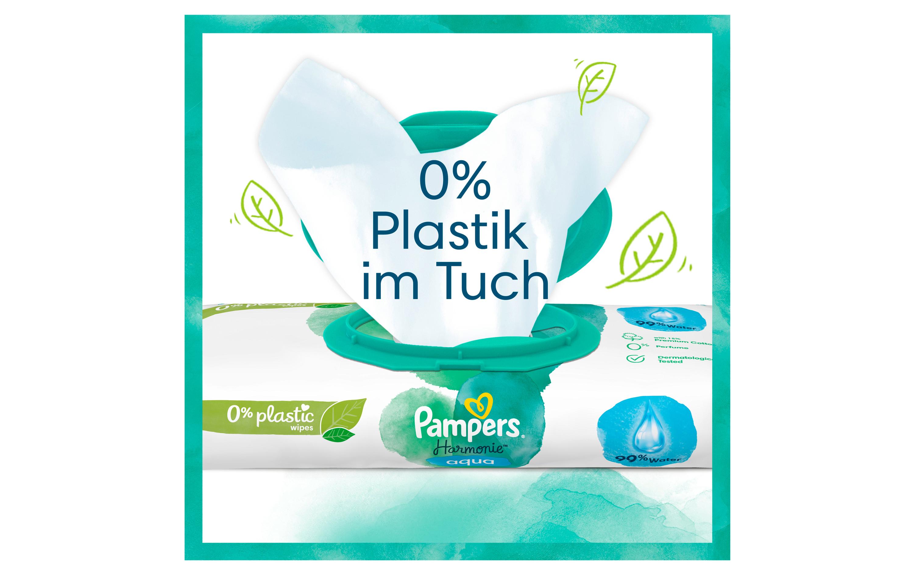 Feuchttücher Harmonie Aqua Giga Pack 24 x 48 Stk.Für eine sanfte Reinigung von Gesicht, Hand oder Po Ihres Babys