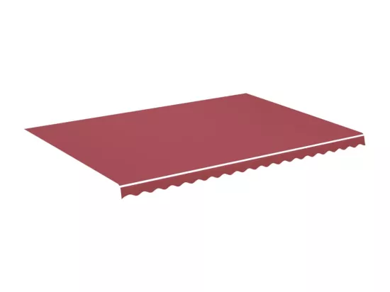 Tissu de remplacement pour auvent Bordeaux rouge 5x3,5 m