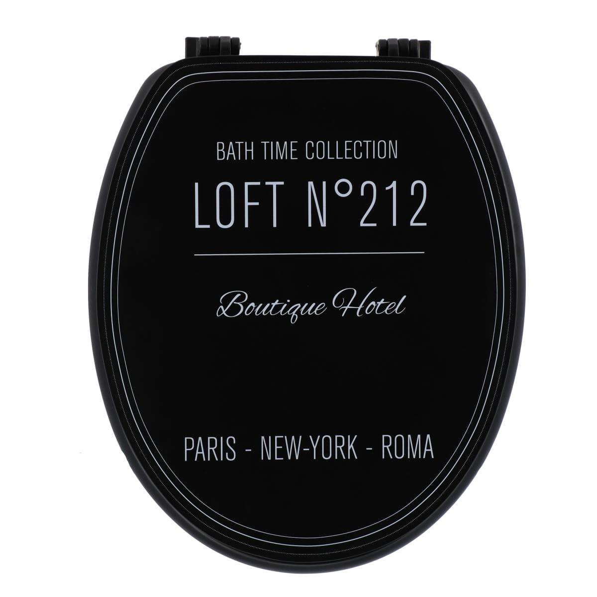ABATTANT WC 18 POUCES DESIGN IMPRIME NEO RETRO NOIR