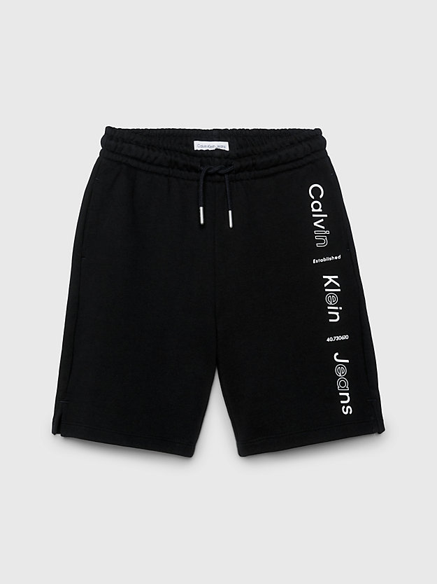 Calções de moletom felpudo com modelagem relaxada e logotipo.