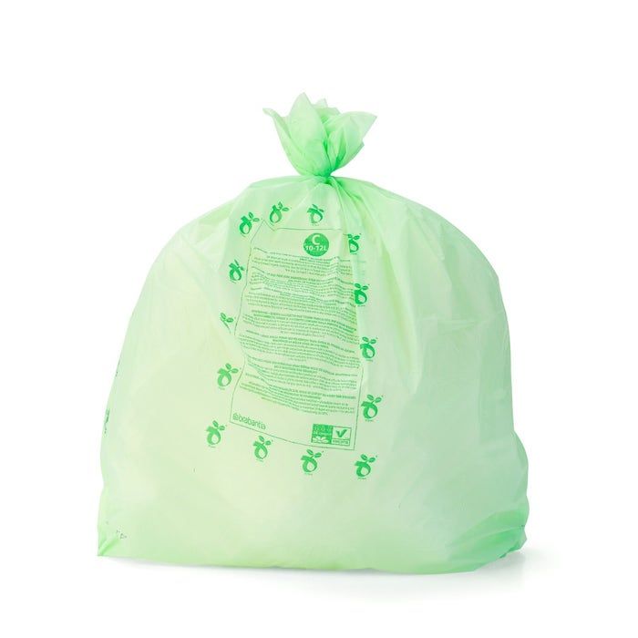 10st Brabantia biozakken code C 10-12 liter 39x51cm groen - Rol 10 stuks (8710755419782)