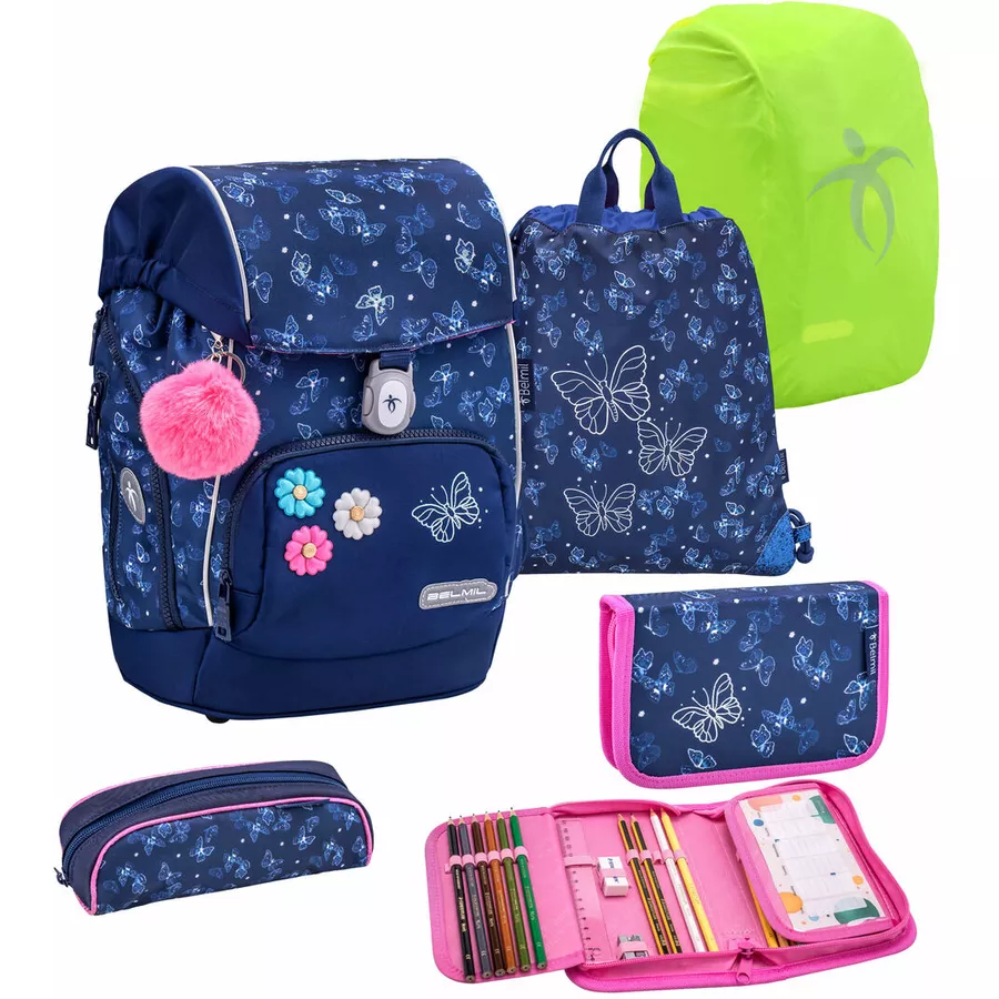 Belmil Schulranzen Premium Comfy Plus Set 6-teilig Sapphire