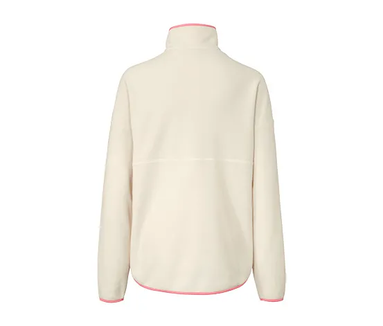 Fleecepullover mit Knopfleiste