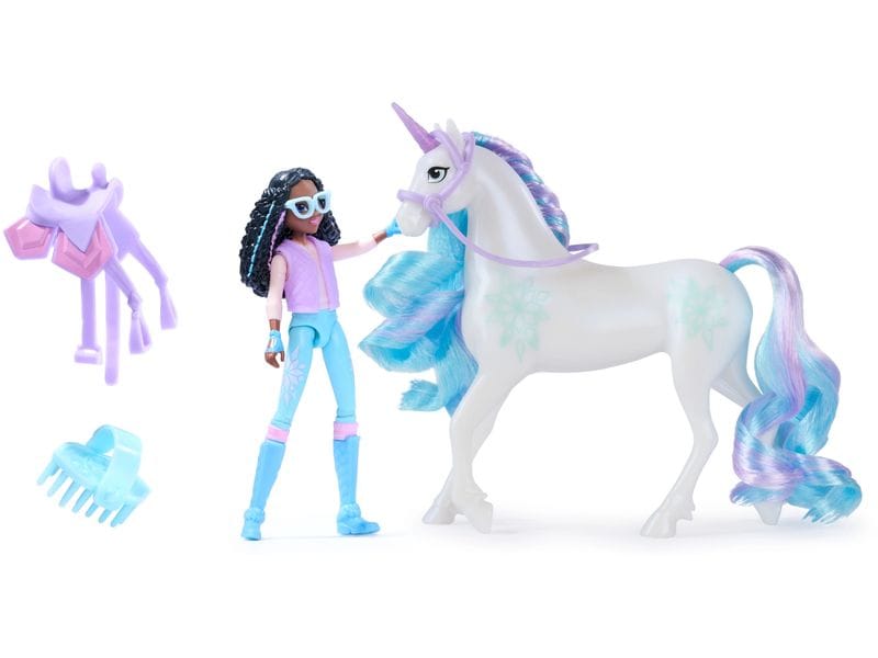 Spinmaster Unicorn Academy Layla Doll & Glacier Unicorn Puppe Layla und Einhorn Glacier für Kinder