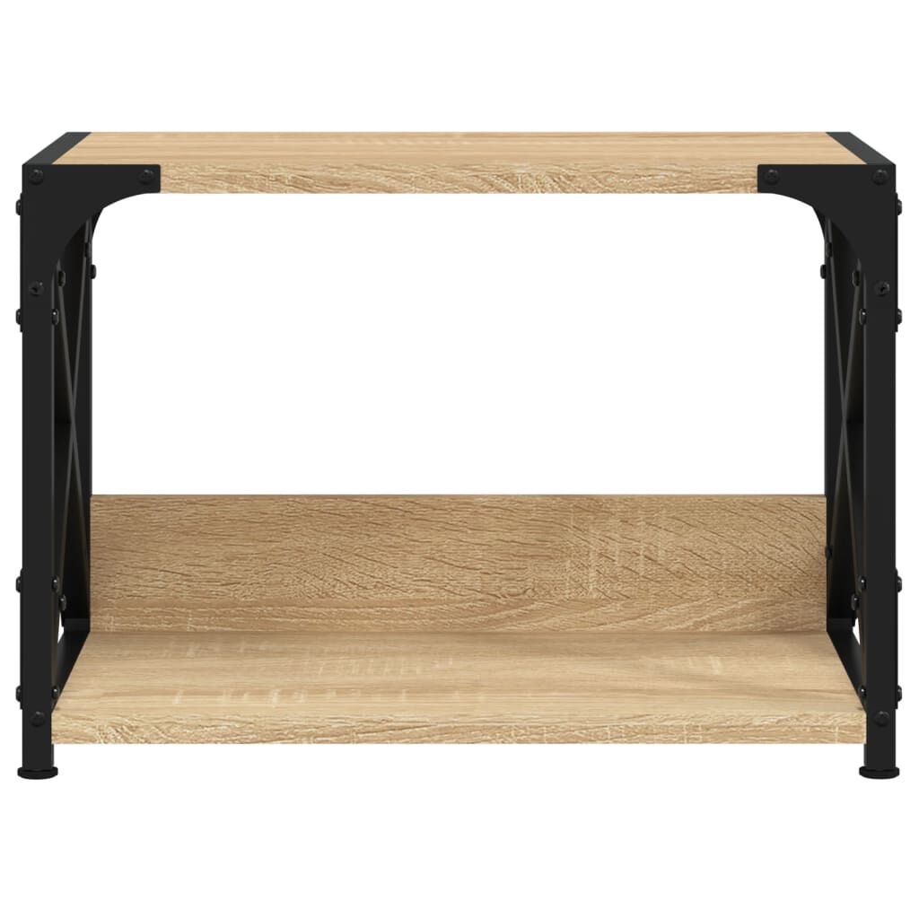 vidaXL Printerstandaard met 2 lagen Sonoma eikenhout 44x26x31,5 cm