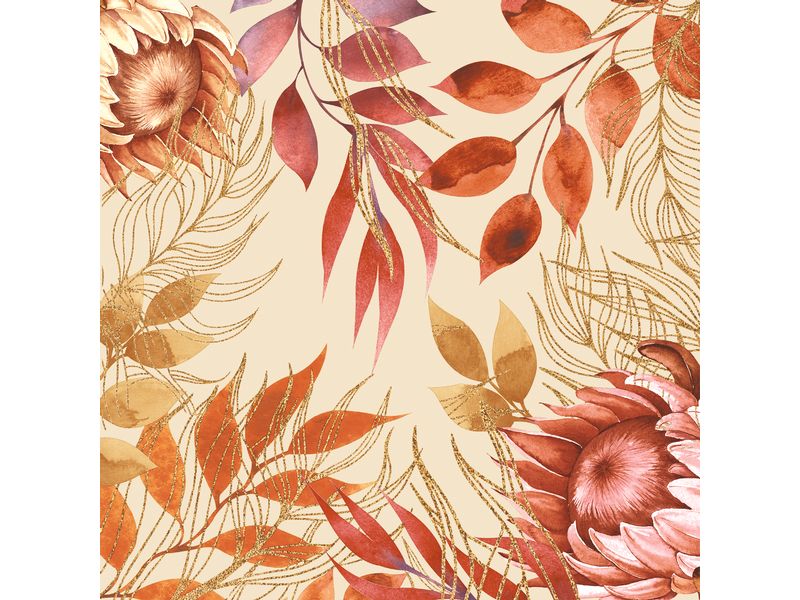 Paper   Design Servietten Herbstblüten 33 cm x 33 cm, 20 St Papierservietten