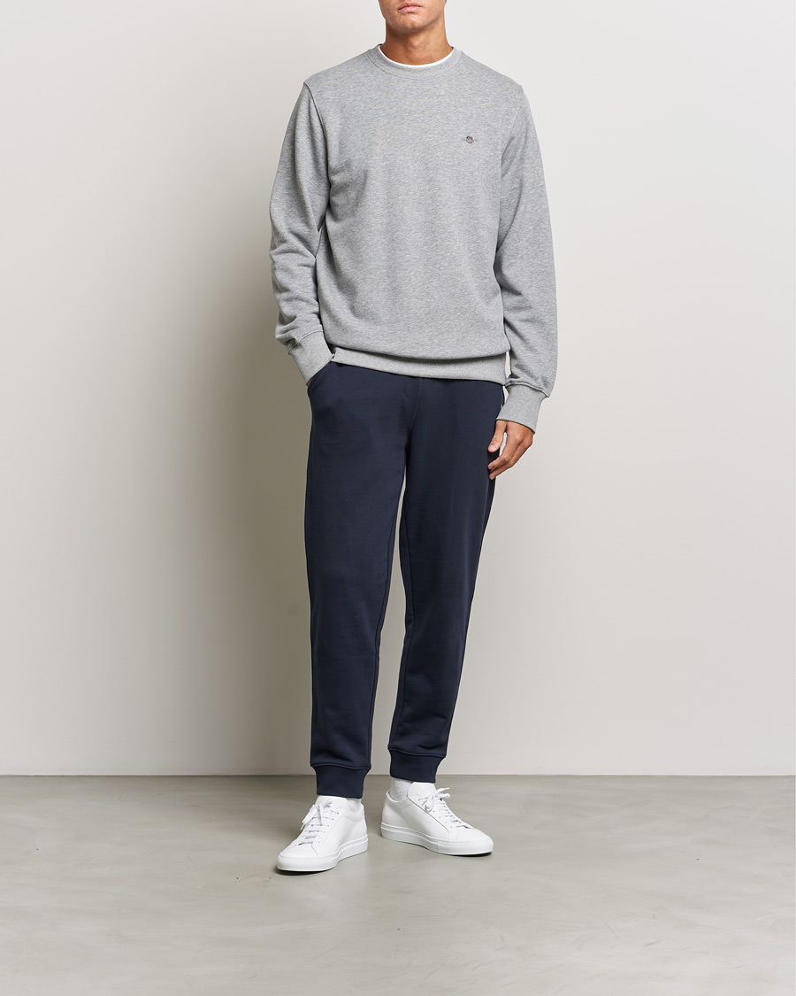 GANT Original Crew Neck Sweatshirt Grey Melange