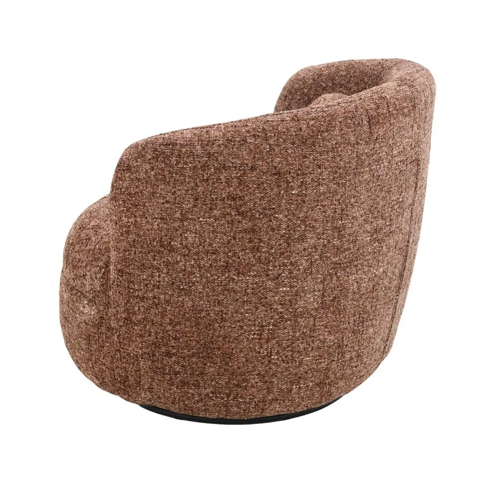 Fauteuil Rood Stof/Staal - Draaibaar - 85x84x76cm - Britt