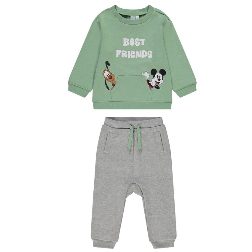Ensemble jogging 2 pièces Mickey Disney pour bébé garçon - Vert