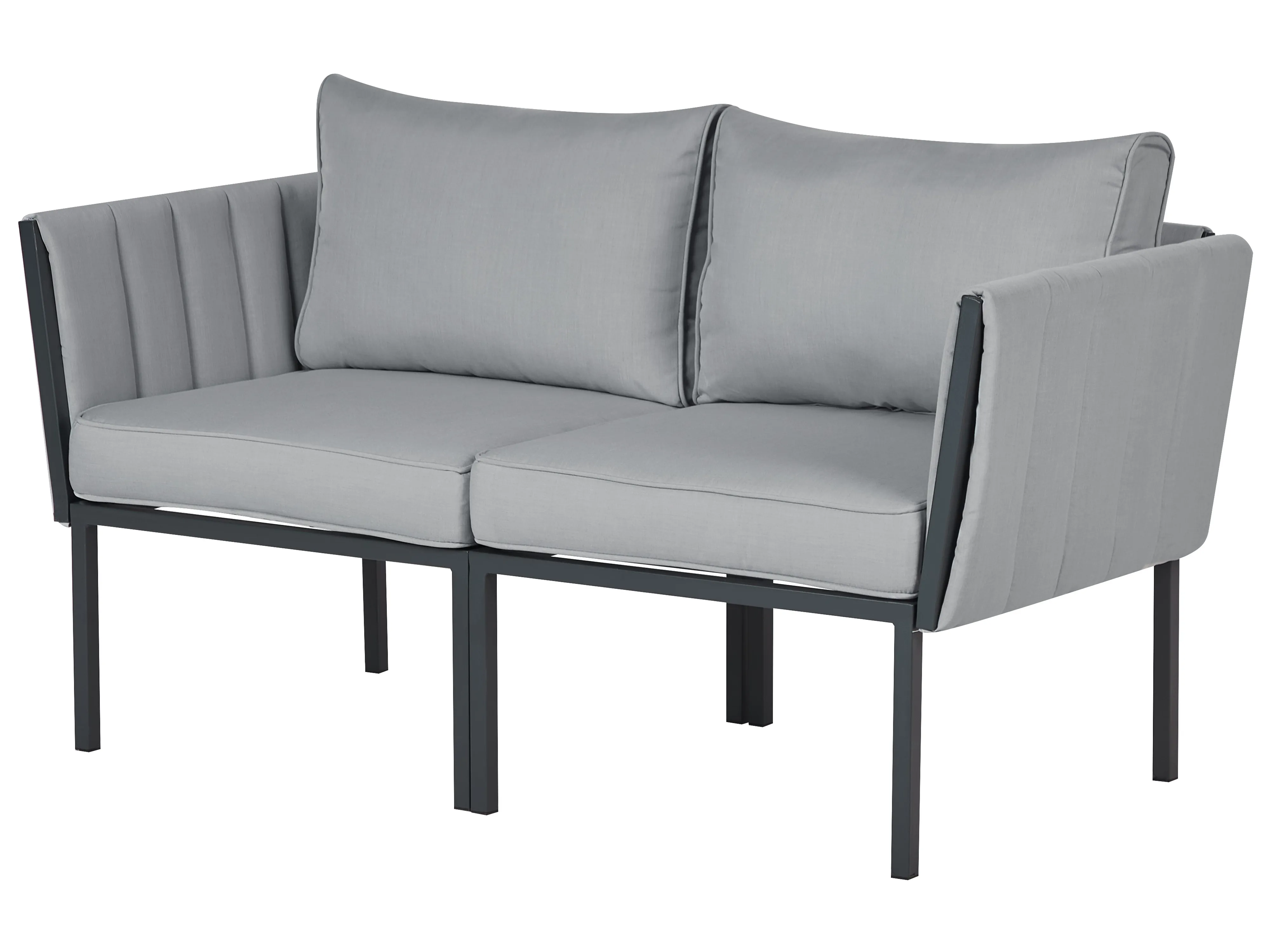 Loungeset met tafel 5-zits SKALA Metaal Donkergrijs