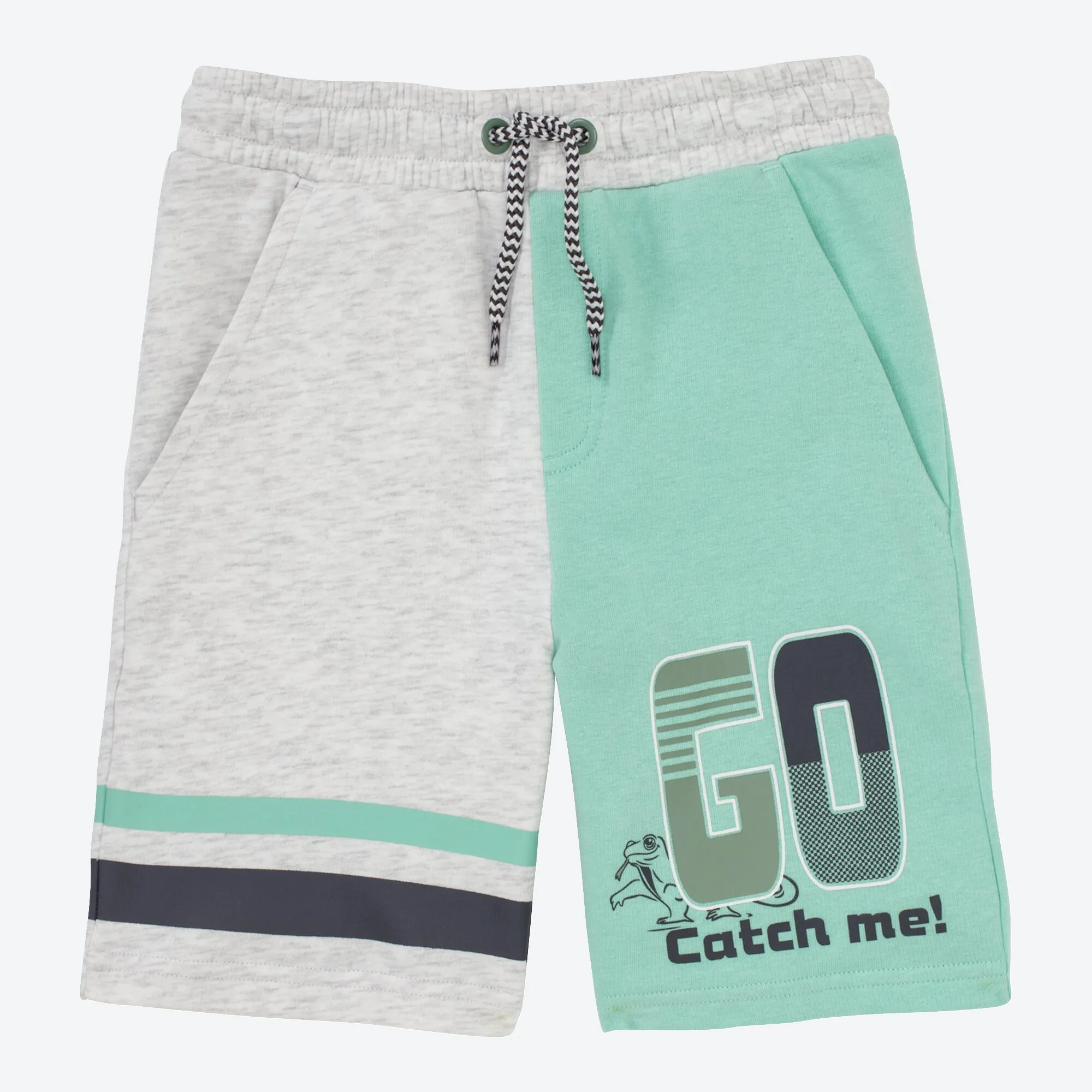 Jungen-Bermudas mit Melange-Optik