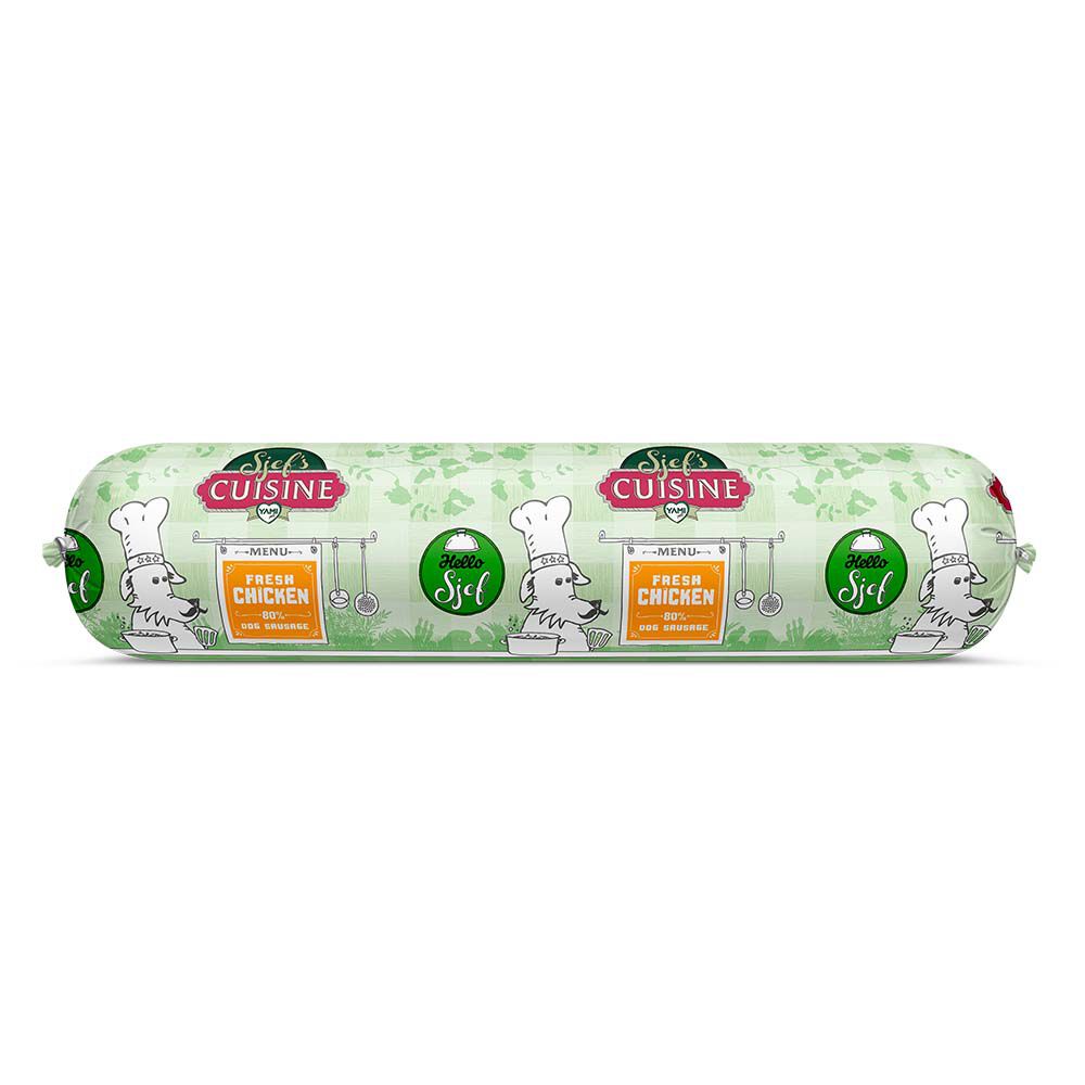 Sjef's Cuisine Special Hondenworst - Hondenvoer - 750 Gram - kip