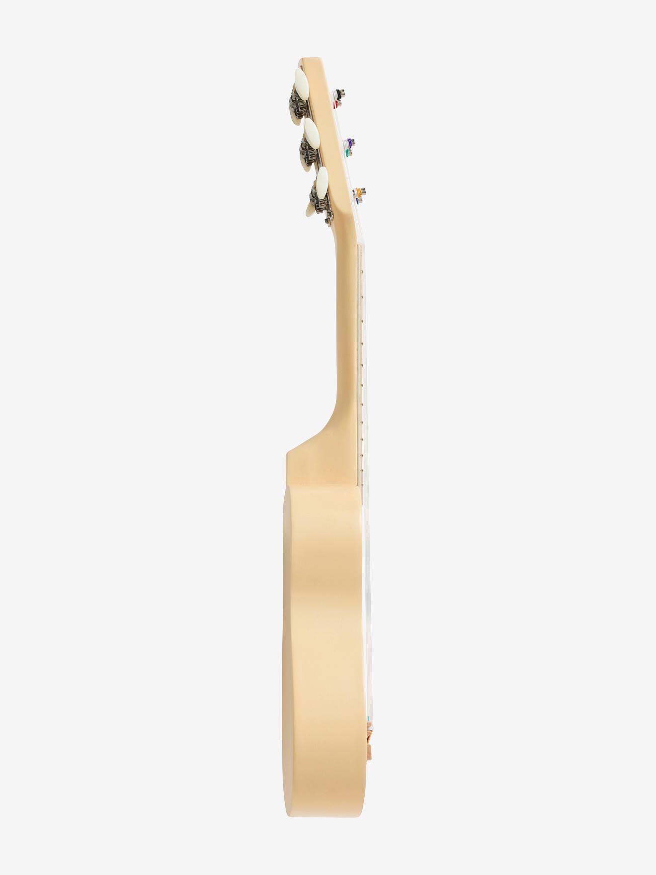 Guitarra de madeira lisa rosa médio com certificação FSC® e motivos.