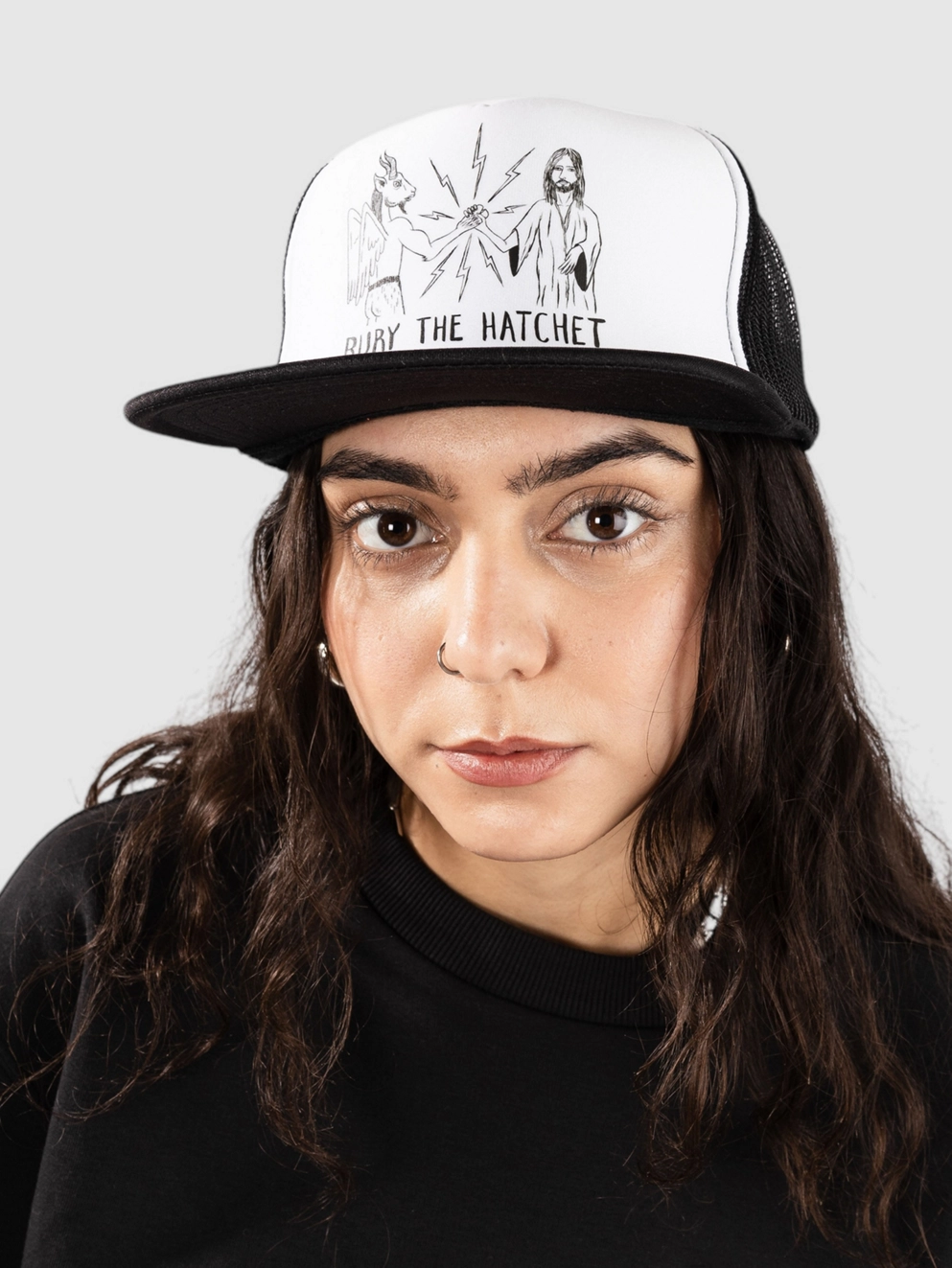 Thrasher X Toy Machine B.T.H. Trucker Cap black/black/white