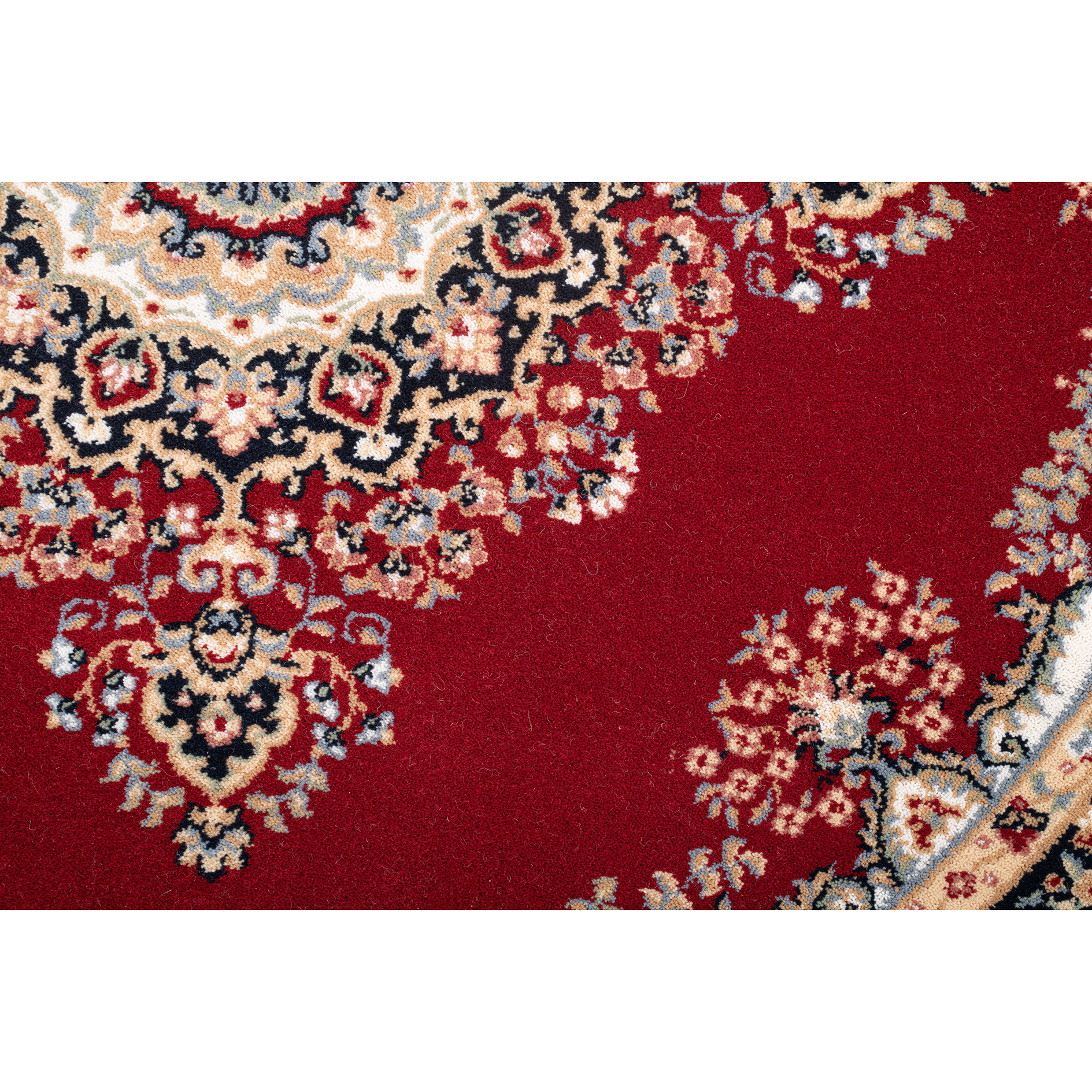 Orient-Teppich DOLNA - rot - Schurwolle - Ø 133 cm