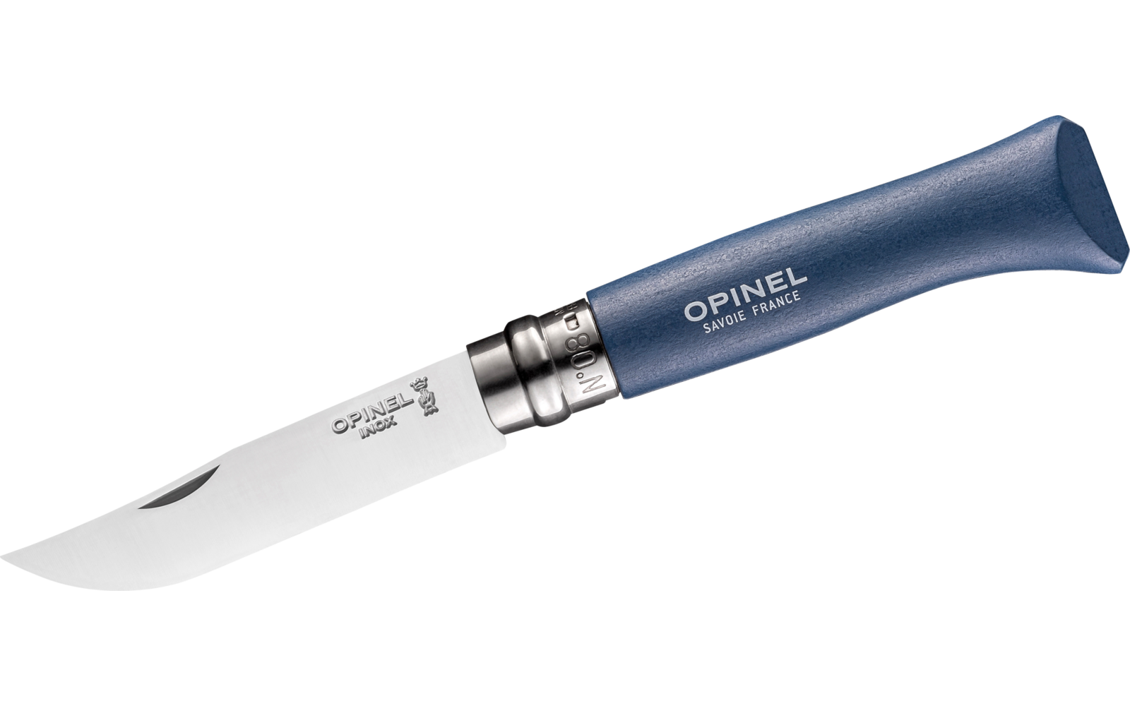 Opinel N°08 Taschenmesser Klingenlänge 8,5 cm dunkelblau