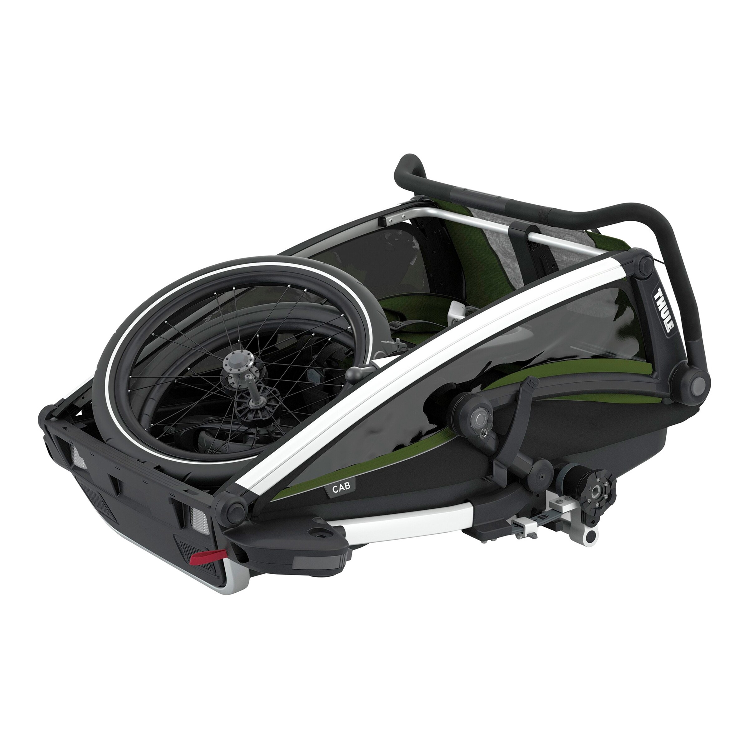 Thule Fahrradanhänger Chariot Cab 2 inkl. Fußsack Sport Bundle cypress green