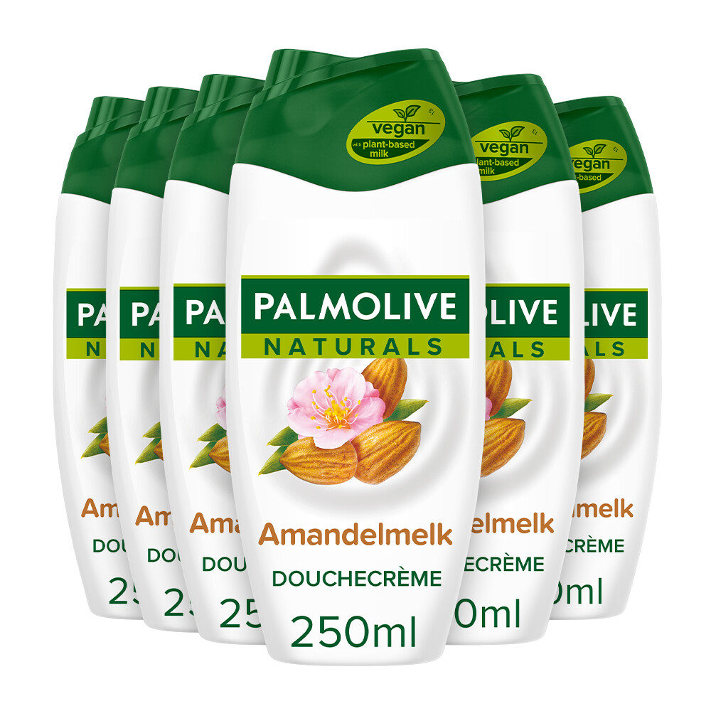 6x Palmolive Douchecrème Naturals Amandelmelk250 ml