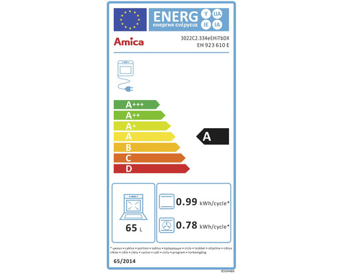 Amica EH 923 610 E oven zonder kookplaat, bruikbare inhoud 65 l