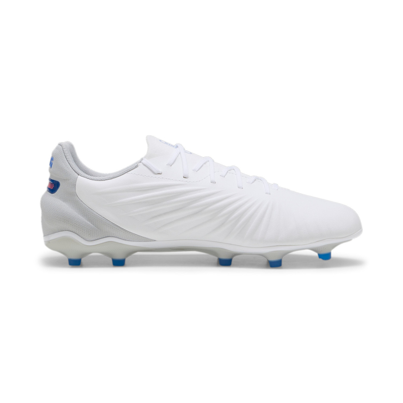PUMA King Match Gras / Kunstgras Voetbalschoenen (MG) Wit Blauw Lichtroze