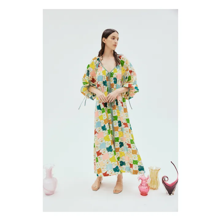 Alémais Robe Everly Soie et Coton | Bleu