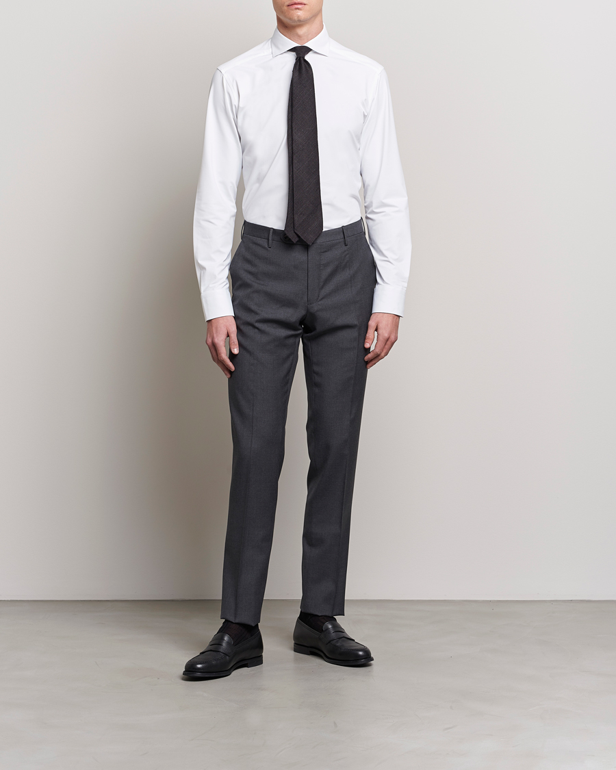 Eton Slim Fit Four Way Stretch Shirt White