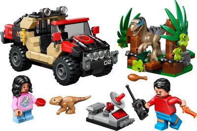 LEGO Jurassic World 76972 Raptorflukt i terrengbil