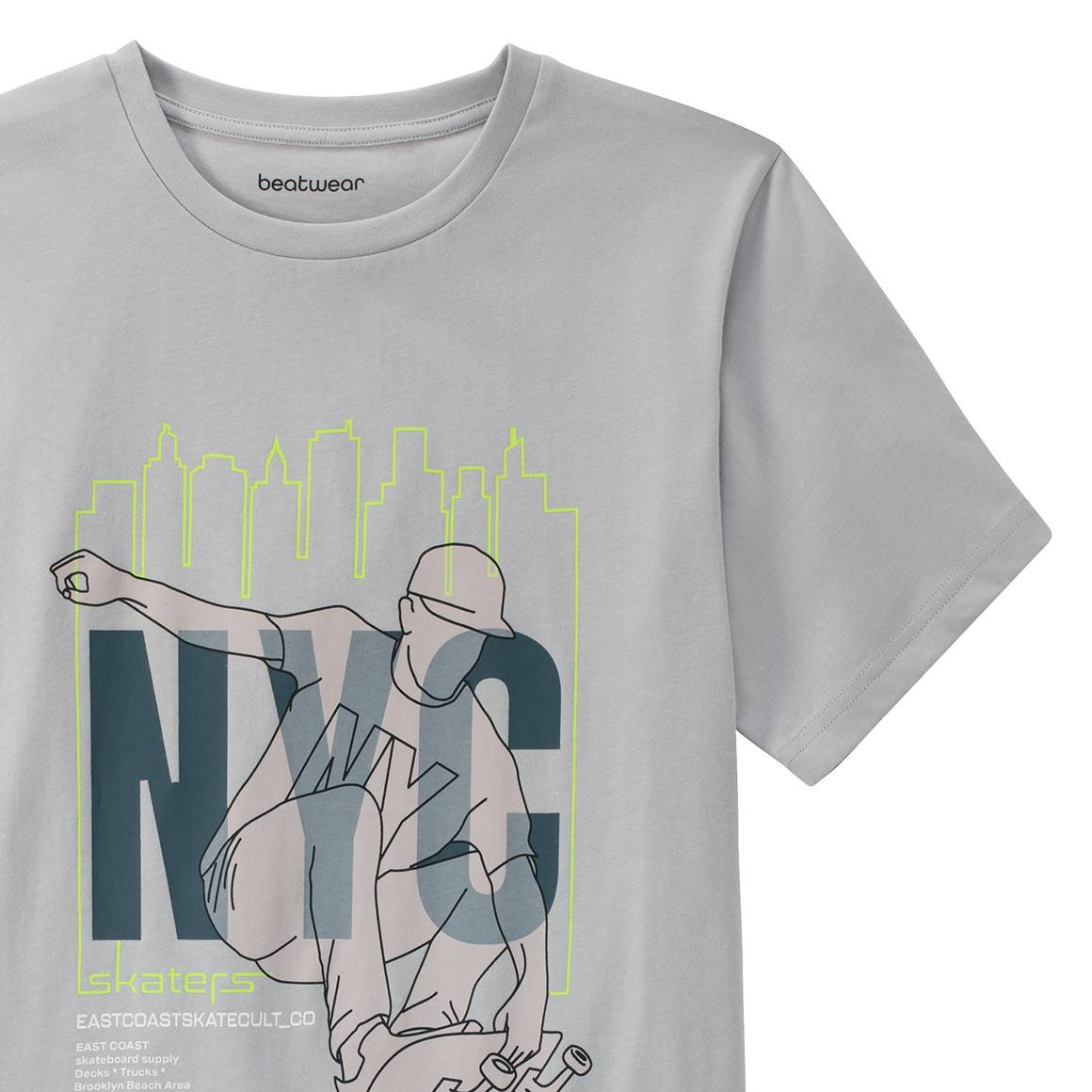 Beatwear Jungen T-Shirt mit Prints hellgrau