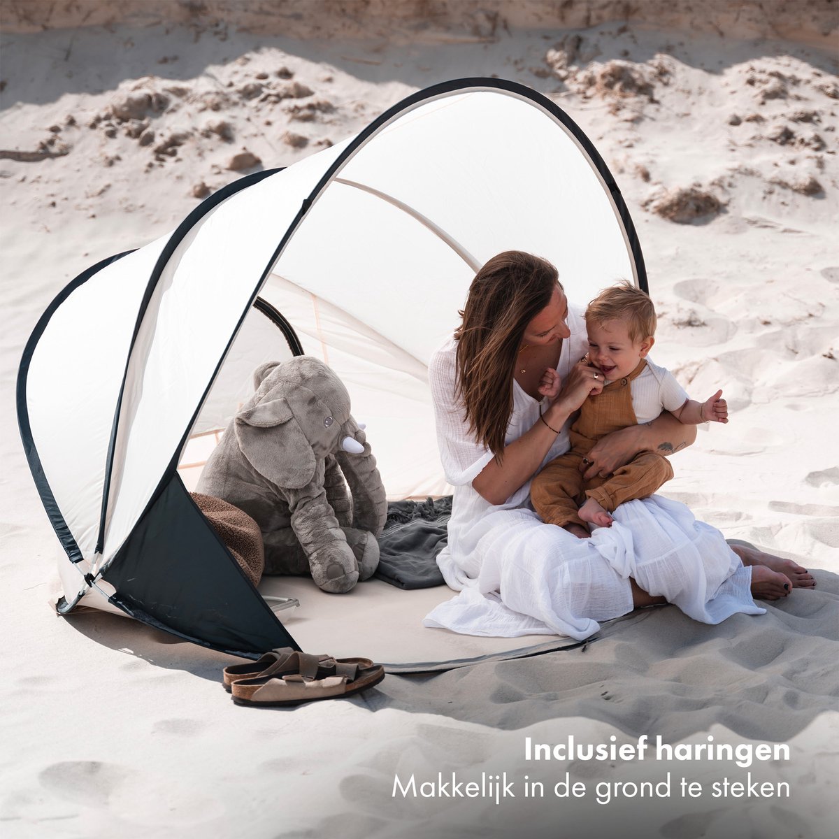 Deryan Luxe XXL Pop Up strandtent - Cream