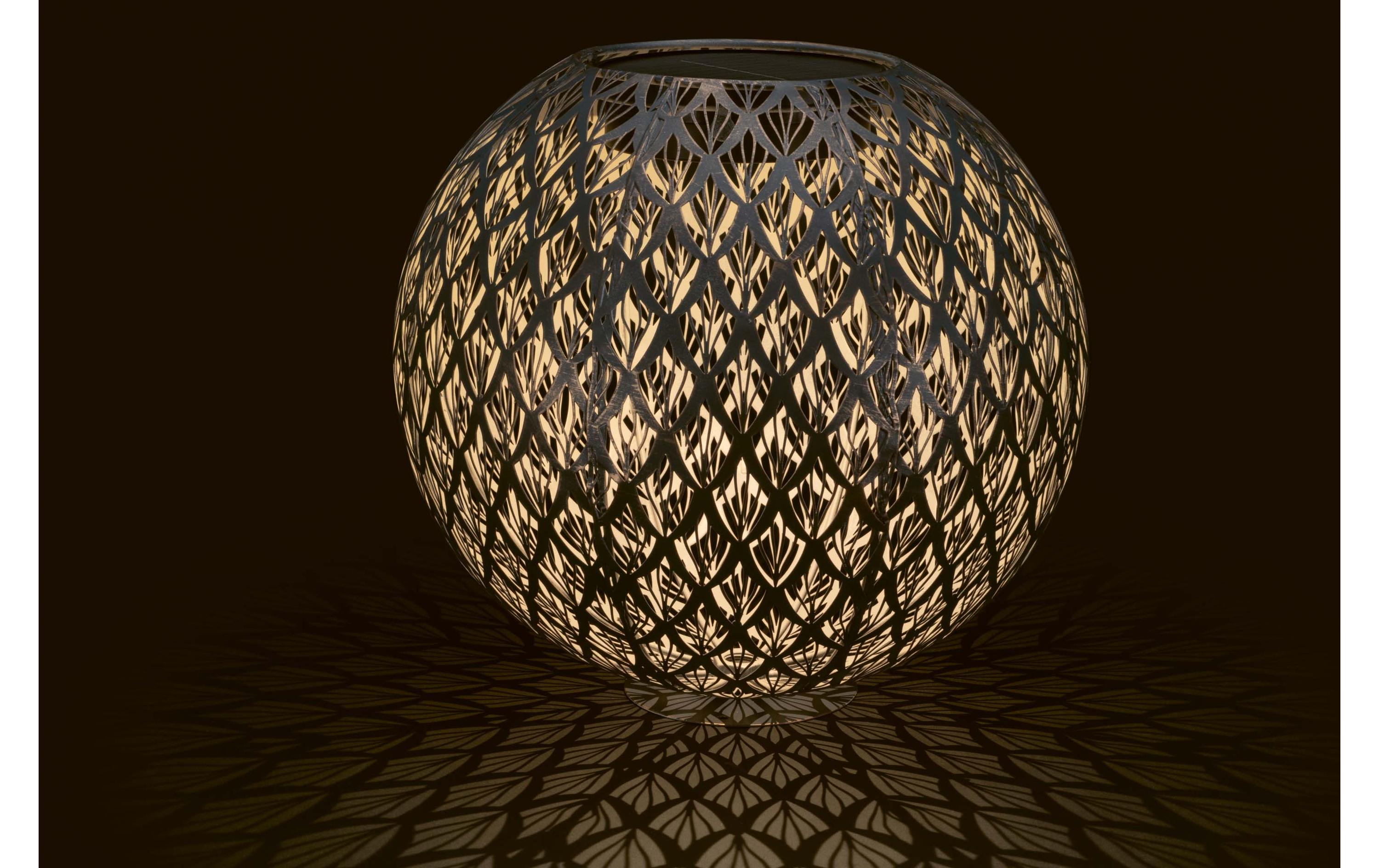 Windlicht Solar Antic Ball Emilia, Ø 40 cm, MarineblauSolarleuchte zum Aufstellen