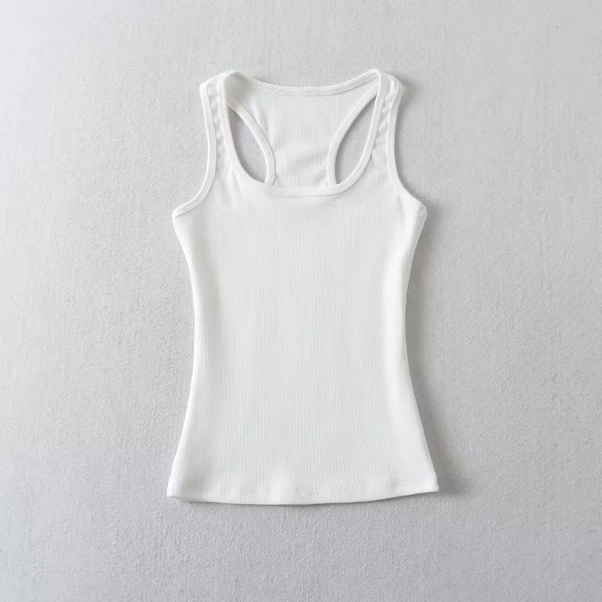Reknovine - Effen racerback gebreide top
