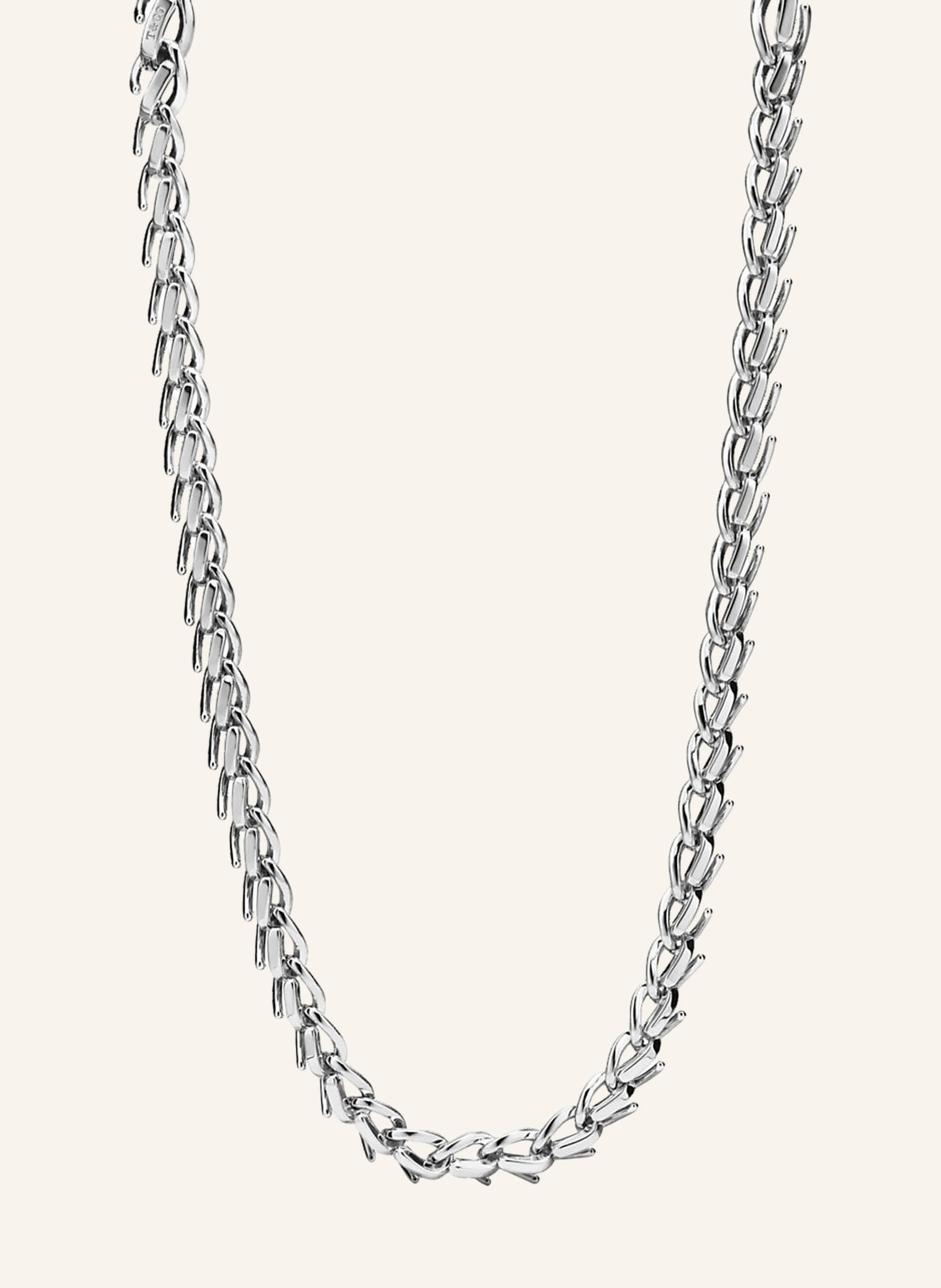 TIFFANY & Co. Tiffany Forge MITTELGROSSE GLIEDERHALSKETTE aus hochglanzpoliertem Sterlingsilber