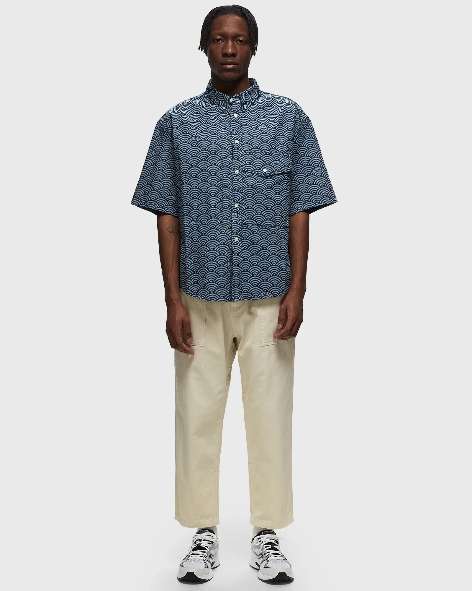 Kenzo KENZO SEIGAIHA SS DENIM SHIRT
