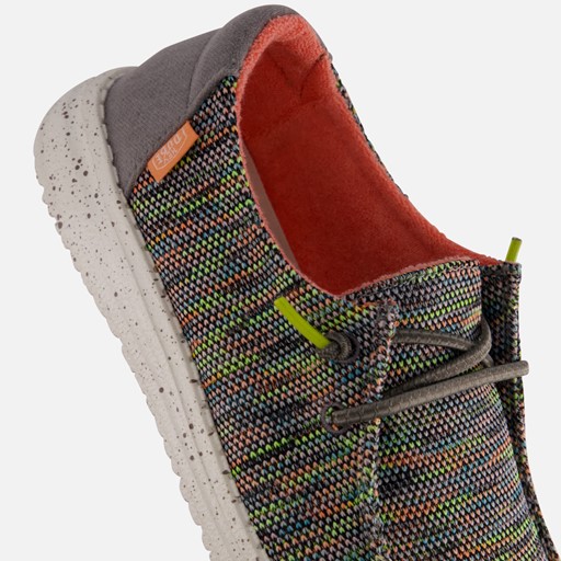 HEYDUDE Wendy Sox Instappers groen Canvas